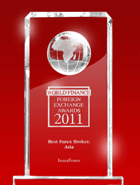 World Finance Awards 2011 версияси бўйича 2011 йилда Осиёнинг энг яхши брокери